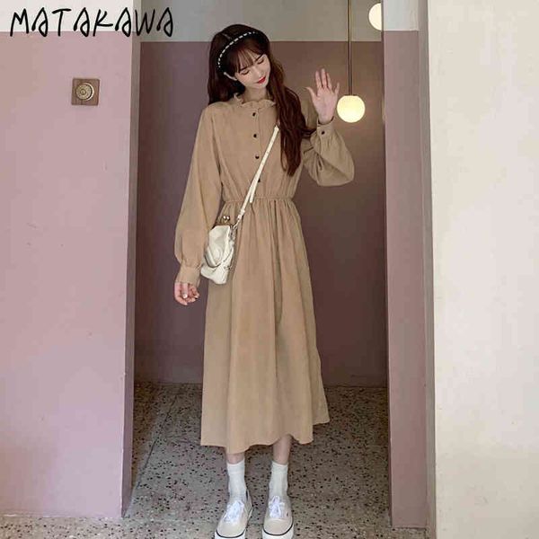 

girlfriends longsleeved womens dress slim waist long femme robe temperament vintage aline vestidos 210506, Black;gray