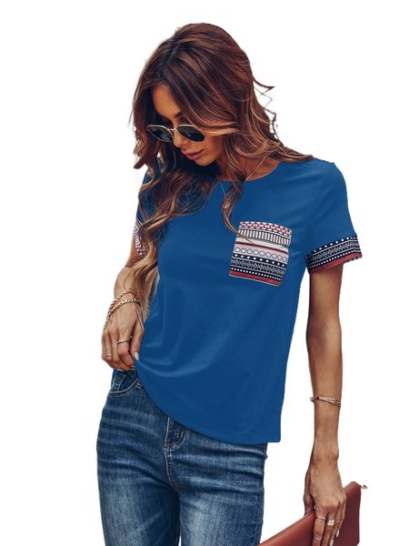 

geo print pocket patched tee g5kl#, White