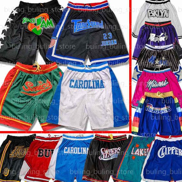 

just don basketball shorts sports zipper sweatpants mens retro hip pop sport short mesh running pant with pocket mitchell and ness stitched, Black