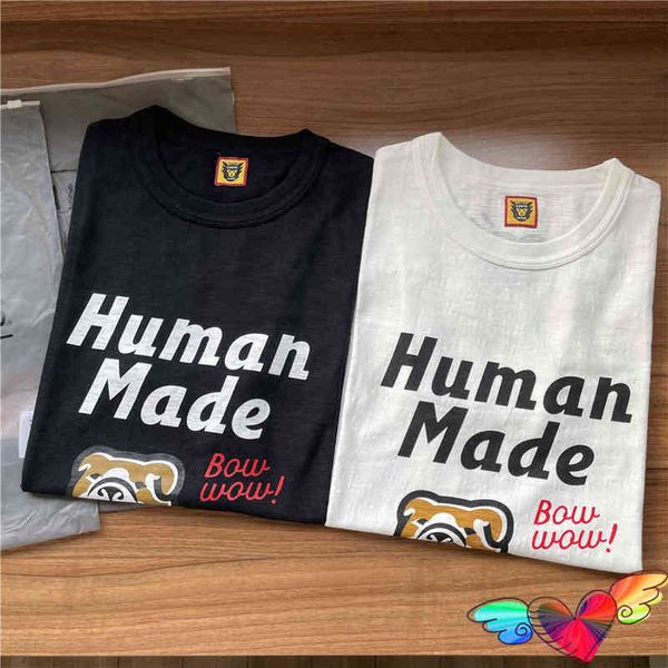 

2022ss human made barking dog t-shirt men women roar graphic tee slightly oversize short sleevet220721, White;black