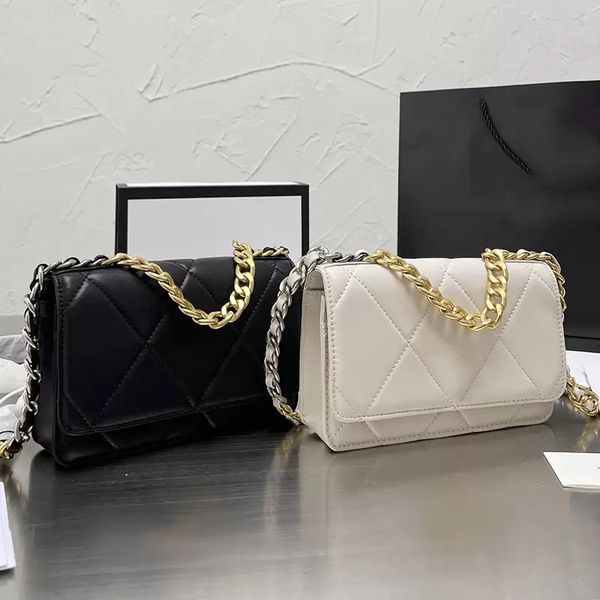 

20cs flap mini designer bags cowhide solid color crossbody bags classic handbags multicolor metal chains luxury timeless diamond quilting sh