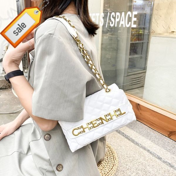 

new style women's small hand multi-purpose chain capacity ladies tassel shoulder bag large letter handbag casual factory outlet