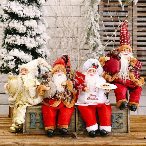 HUIRAN Bambola di Babbo Natale Ornamento Decorazioni natalizie per la casa Buon Natale Ornamenti Regalo di Natale Anno Navidad Noel 201027
