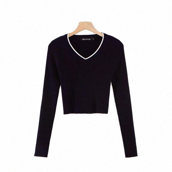 

women's sweaters fall 2022 crop sweater kawaii cute knitted winter clothes pullover o9pe#, White;black