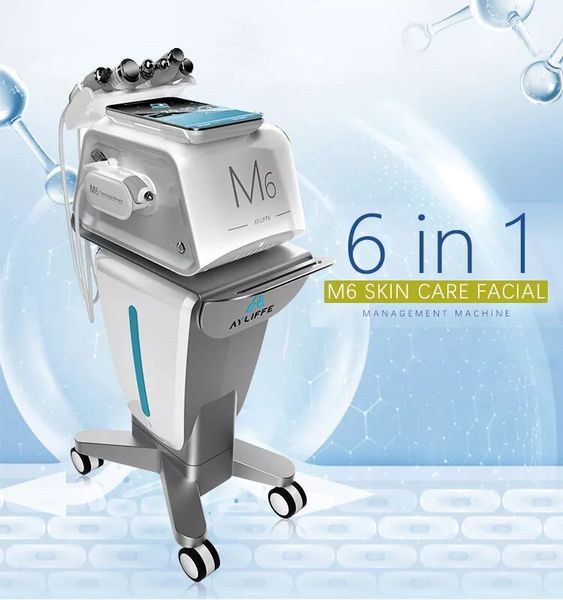 6-in-1-Mikrodermabrasionsgerät Hydra Oxygen Jet Peel Gesichtswasser Hautpflege Facelifting Gesichtsreinigung RF-Ultraschall e mit Plasmastift