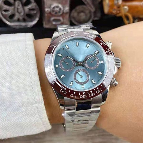 

mens watch all dials working automatic mechanical watches business wristwatches waterproof luminous 40mm all stainless steel montre de, Slivery;golden