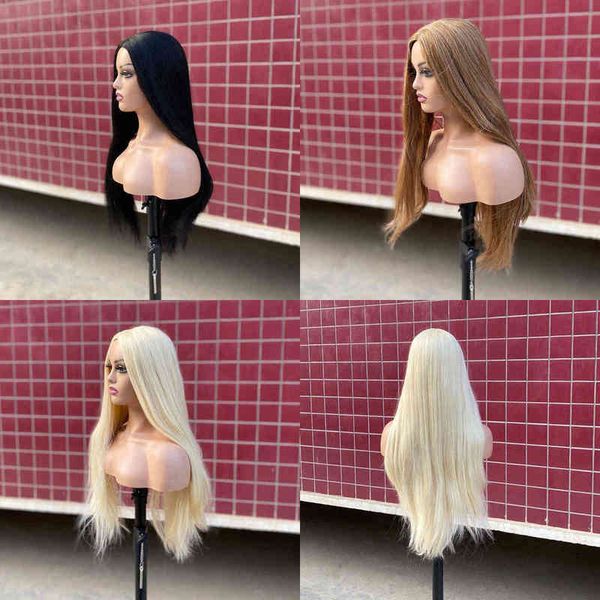 

long straight black wig synthetic s for women 613 blonde natural color heat resistant fiber brown cosplay 24 inches 220622