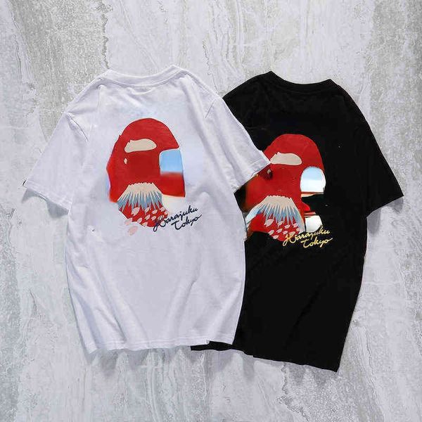 

brand designer t shirts for men fashion round neck printed ins short sleeve t-shirt men's and women's casual head half loose botto, White;black