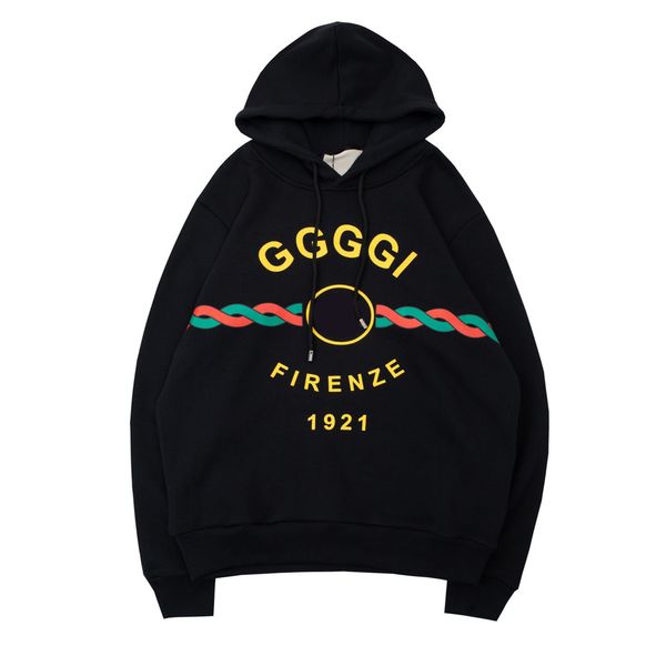 

2022 autumn and winter new designer men's women hoodies sweatshirts couple simpleprinted letters logo casual loose hooded sweater, Black