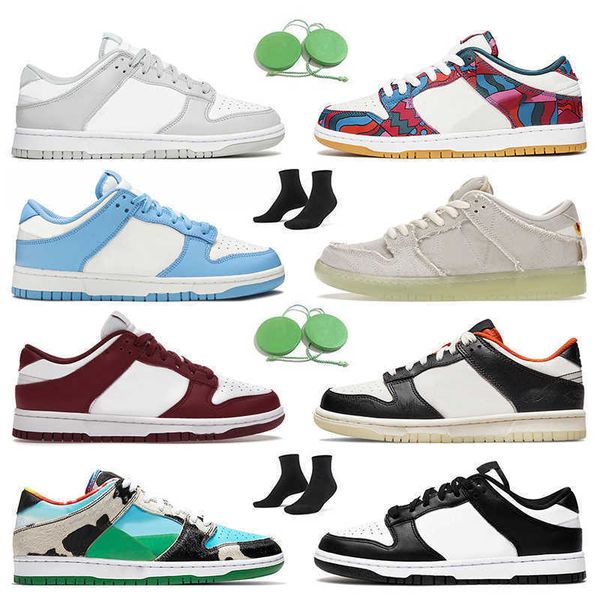 

fashion 2022 women mens running shoes og sb low grey fog parra coast unc black white halloween chunky mummy undefeated platform sneakers