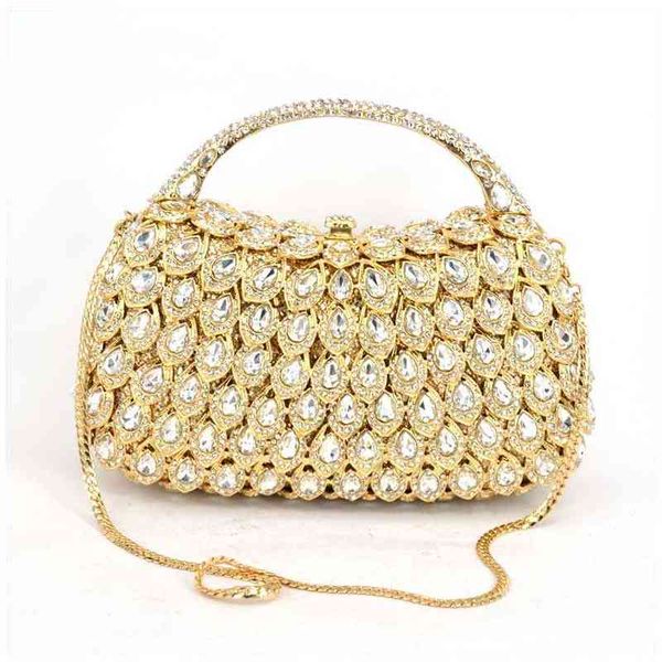 

nxy evening bags vrouwen champagne kleur clutch bag crystal bloemen lady koppelingen elegant shinny steentjes avond diamant tas 0428