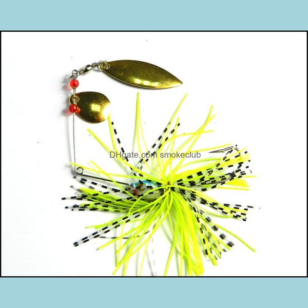 Esche Esche Pesca Sportiva All'aperto 19.8G/0.7Oz Spinner Esca Lure Cucchiai Acqua Dolce Spigola Poco Profonda Walleye Crappie Minnow Spinnerbait 20Ps