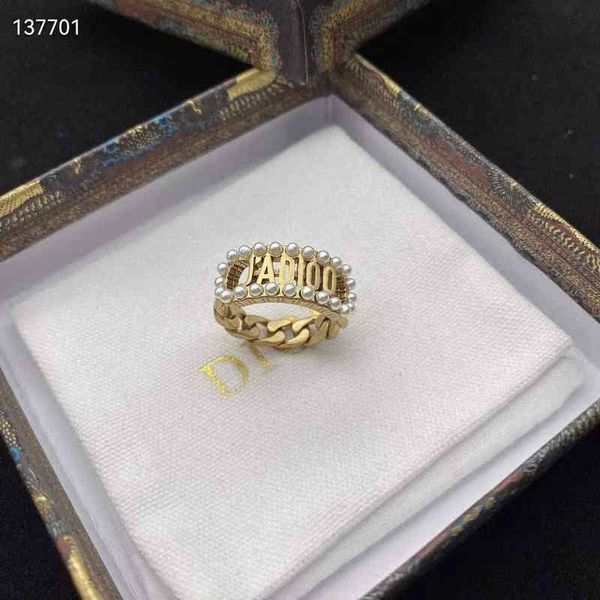 

2022 factory wholesale new home women's brass used pearl personality ring, Silver