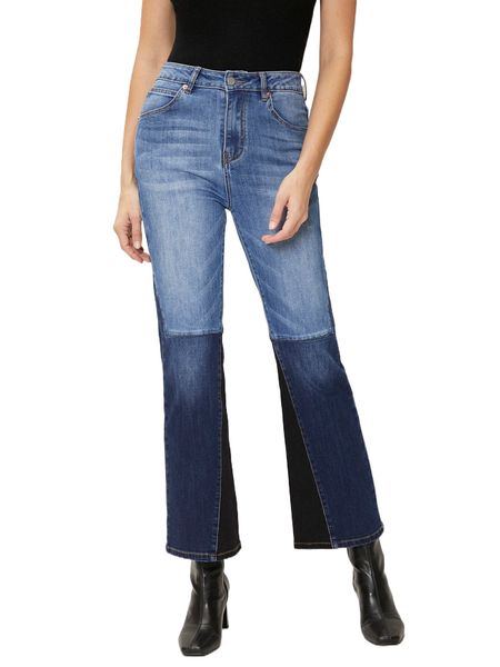 

motf premium cotton bootcut jeans without belt 44zu#, Blue