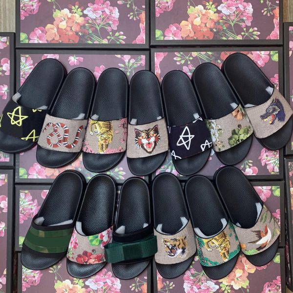 

brand summer women men slides fashion slippers beach indoor flat sandals slipper house flip flops with spike sandal luxury slide fl63, Black