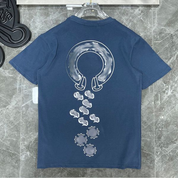 

loose luxury mens t shirts ch brand fashion men tees horseshoe cross designer tshirts summer women shirt classic man hip hop sweater sanskr, White;black