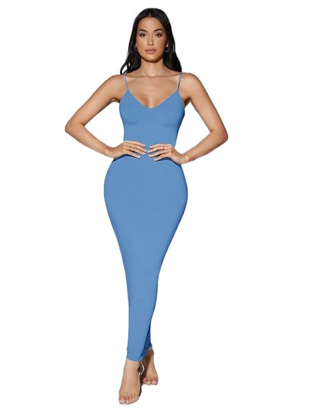 

solid backless bodycon dress n18i#, Black;gray