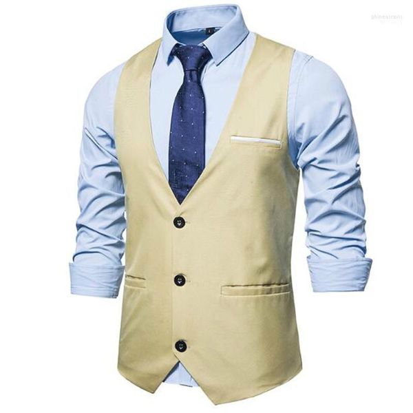 Мужские жилеты Англия в стиле классический формальный бизнес Slim Fit Gilet Homme Men Dress Press Press Levest Костюмка для жилета рукавиц Phin22