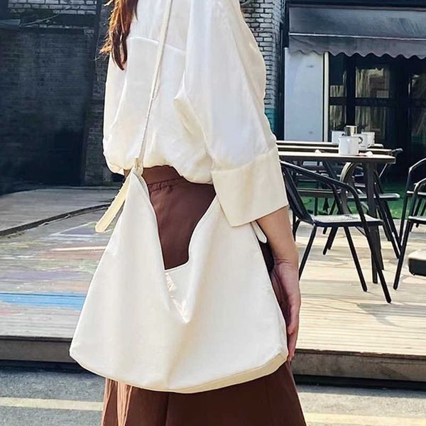 

new ins lazy style solid color leather bag simple female korean personality large capacity lace up shoulder bag