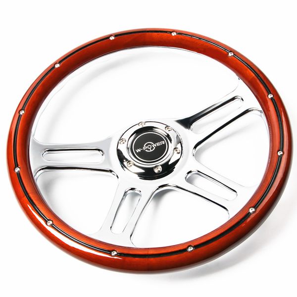 

universal 350mm classic wood steering wheel with rivet 14 inch wooden racing