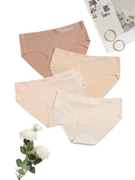 

4pack plain no show panty d10k#, Black;red