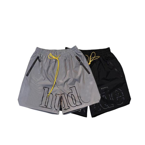 

new designer retro casual men's shorts snake pattern flower embroidery men swimming high street loose drawstring pants solid color quic, White;black