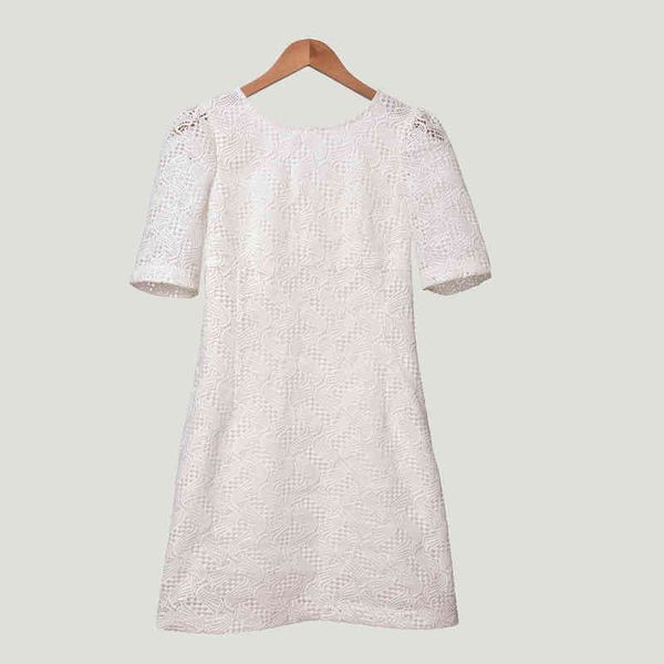 

casual dresses autumn and winter style temperament lady short sleeve v-neck open back hollow hook flower dress women, Black;gray