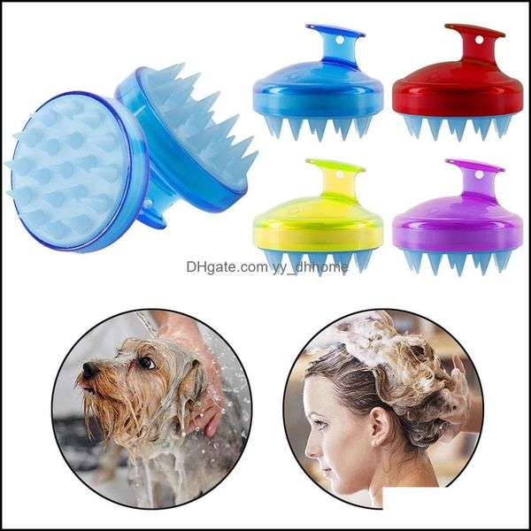 Spazzole da bagno Spugne Scrubbers Accessori per il bagno Casa Giardino Ll Sile Shampoo Brush Shampoo Scalp Masbrush Capelli W Dh7Oh