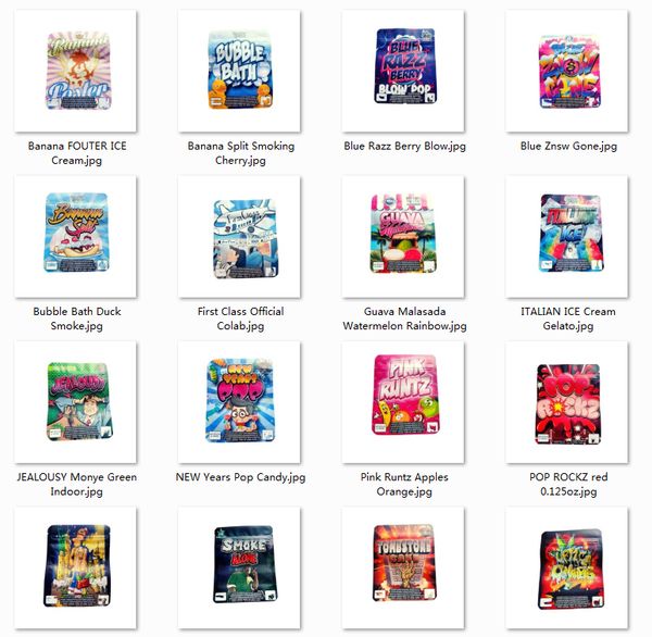 

blue razz berry blow yachtjee rainbow hawaii steamship plastic k customise printed edibles packaging bags mylar bag 3.5 jlluod