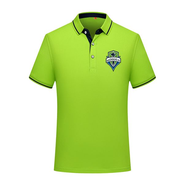 

seattle sounders fc fans men polo shirt summer mens business casual men's sports run short sleeve soccer polos shirts football trainin, Black