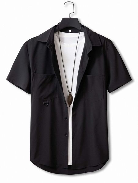 

men pocket patched shirt without tee 61jf#, White;black