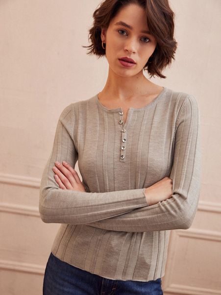 

motf premium wool-mix ribbed sweater m2ii#, White;black