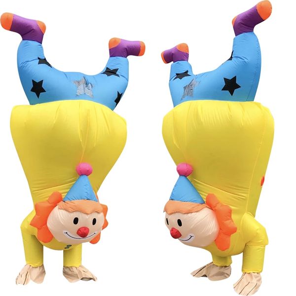 

new blow up handstand clown inflatable costume funny halloween costumes christmas cosplay party game, Black
