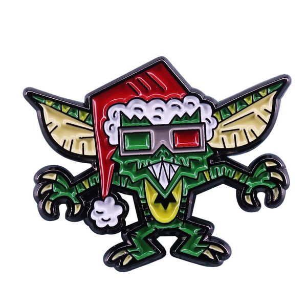 

christmas goblin lapel pin brooch, Blue