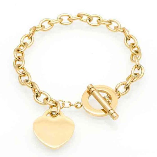 

luxury designerquality high love bracelet fine jewelry heart for women gold charm pulseiras, Golden;silver