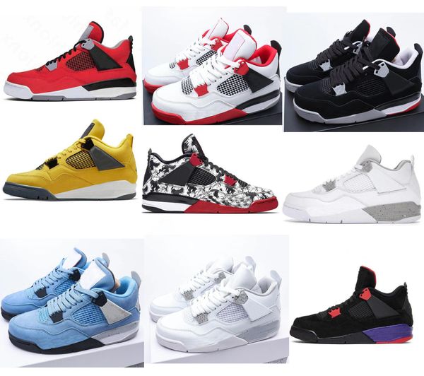 

university blue jumpman 4 4s mens women basketball shoes white guava ice oreo sail noir metallic purple black cat bred cactus jack sneakers