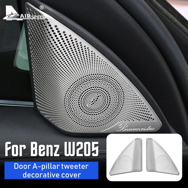 

airspeed stainless steel for mercedes benz c class w205 accessories interior trim door audio speaker decorative cover sticker