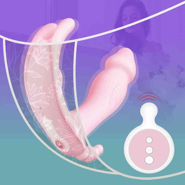 Nxy Eier Tragbarer Dildo Vibrator Rosa Sexspielzeug für weibliche Masturbator Höschen G-Punkt Klitoris Stimulator Vagina Massage Frauen Erotik 220421