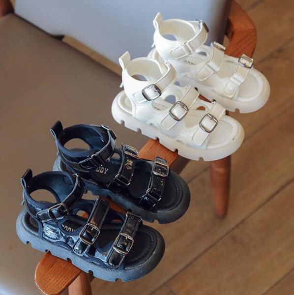 

summer girl beach roman sandals baby toddler casual shoe kids girls leather bow princess children teens shoes 3 13y 220525, Black;red