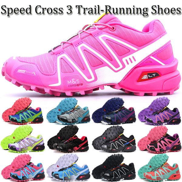 Скидку скидки Cross 3 CS Trail Room Shouse Mens SpeedCross 4 кроссовки Женщины Тренеры, которые походы Zapatos 36-48