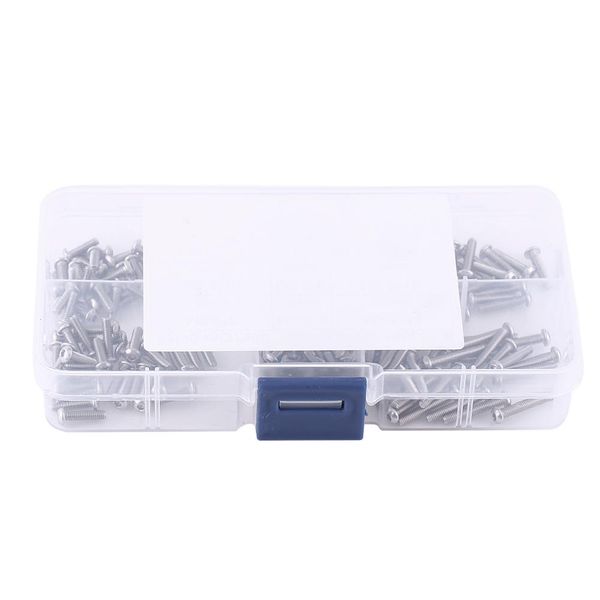 

180pcs m2.5 stainless steel ss304 pan head hex socket screws assortment kit