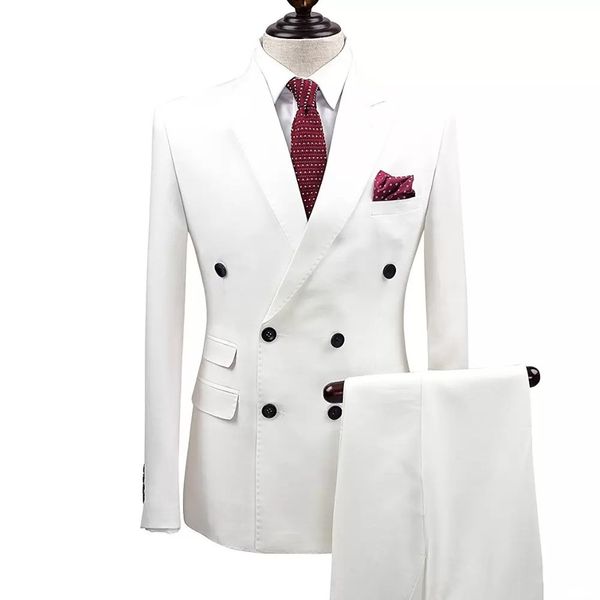 

custom made slim fit men suits wedding groom wear tuxedos 2 pieces (jacket+pants) bridegroom suit man prom business wear blazer, Black;gray
