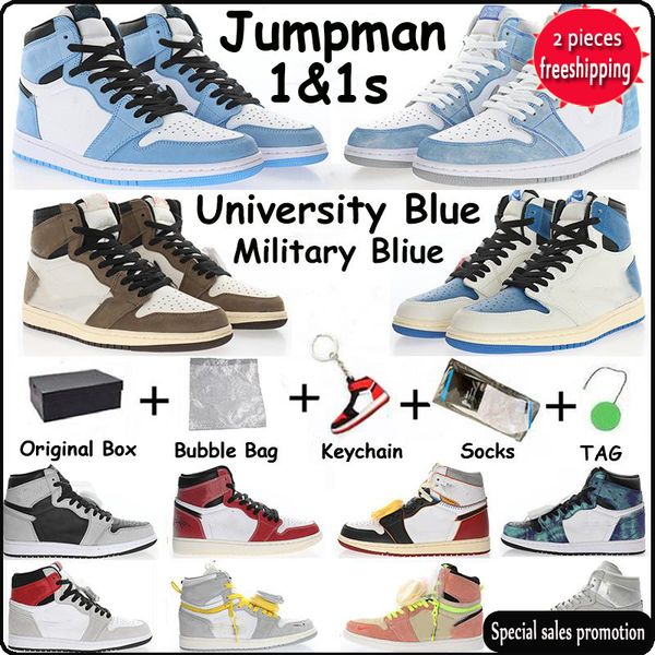 

2022 2021 jumpman university blue 1 1s basketball shoes light smoke grey twist high dark mocha chicago obsidian unc shadow mid mens trainers, Black
