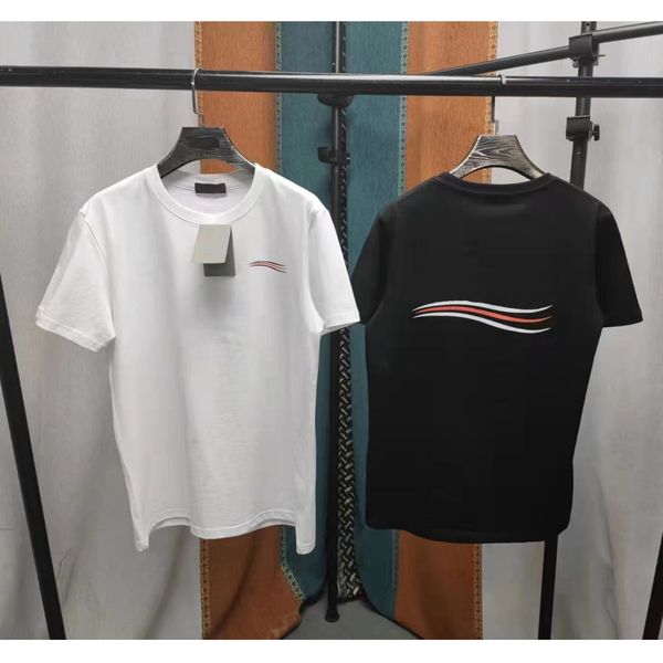 

designer tee oversize t-shirts women men casual tee letter pattern print, Black;brown
