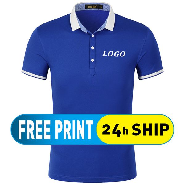 

high-quality men's polo shirts personalized custom company team party business tees printing diy your design patterns 220608, White;black