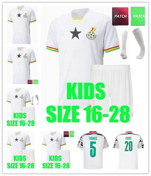 

22 23 ghana thomas soccer jerseys 2022 home national team schlupp kudus j.ayew caleb ekuban samuel owusu shirt football uniforms kids presal, Black;yellow