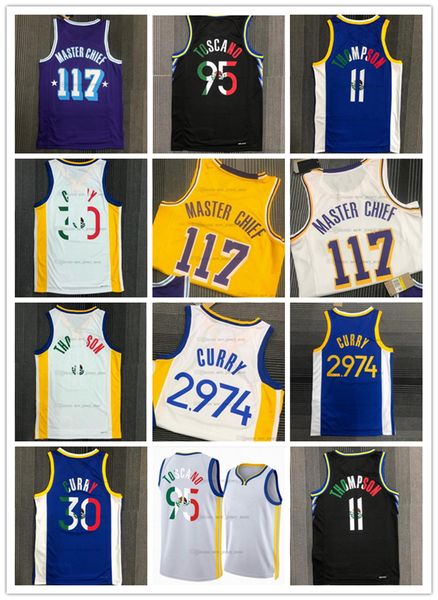 

75th anniversary basketball jerseys new city mexico limited custom printed screen diamond 95 juan toscano-anderson 30 stephen 2974 curry kla, Black;red