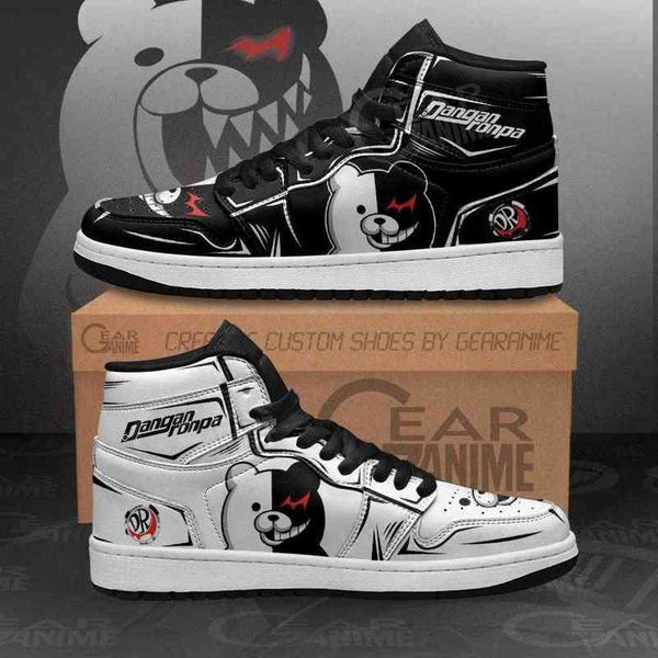 

monokuma sneakers danganronpa custom anime shoes, Black