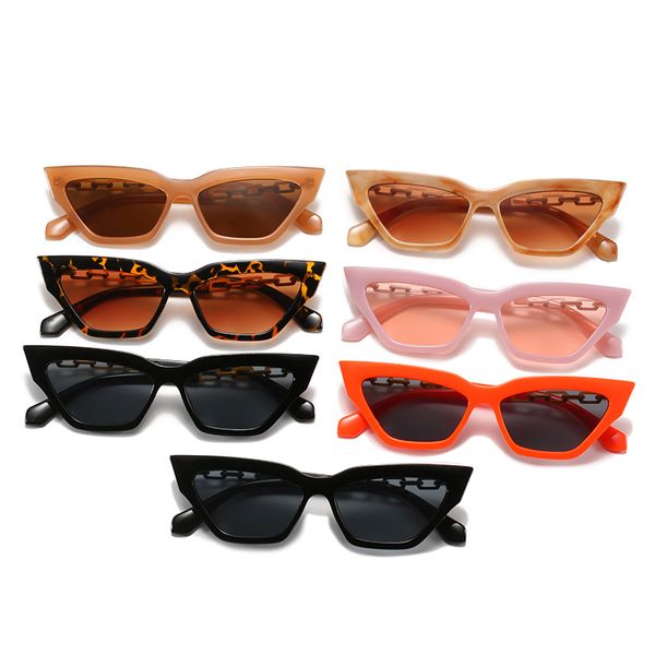 

personality cat eye sunglasses trendy driving streamlined uv400 sun glasses female street shooting eyewear fashion designer, White;black
