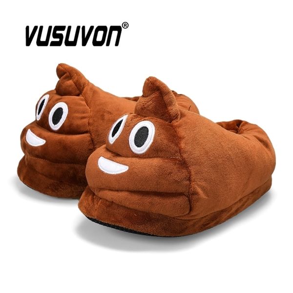 

indoor slippers warm winter home fluffy fashion men women bread demon soft plush shoes cute funny christmas gift 220720, Black